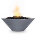 The Outdoor Plus 48 Round Cazo Fire Bowl - GFRC Concrete - Gray - Match Lit - Natural Gas OPT-48RFO-GRY-NG